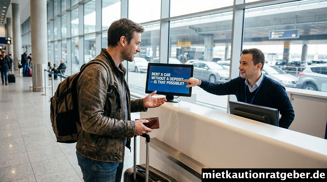 Ein Mietwagen-Schlüssel auf einem Tresen ohne Kreditkarte – Tipps zum Auto mieten ohne Kaution.