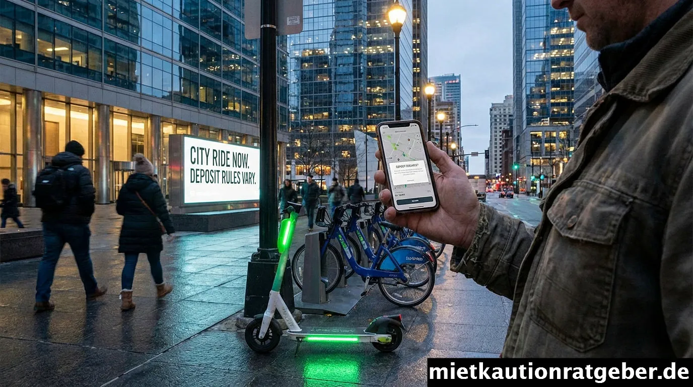 Vergleich der Kaution bei E-Scooter Anbietern wie Lime, Tier und Bolt in Deutschland.