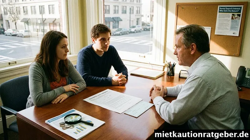 Vorschau: Mietkaution Zinsen Rechner mit Sparbuch-Symbol und rechtlichen BGB-Grundlagen.